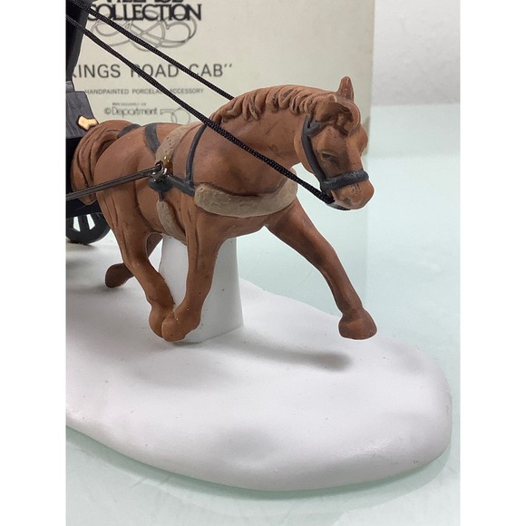 VTG Dept 56 Heritage Collection Kings Road Cab Horse & Carriage Figurine EUC - Picture 3 of 12